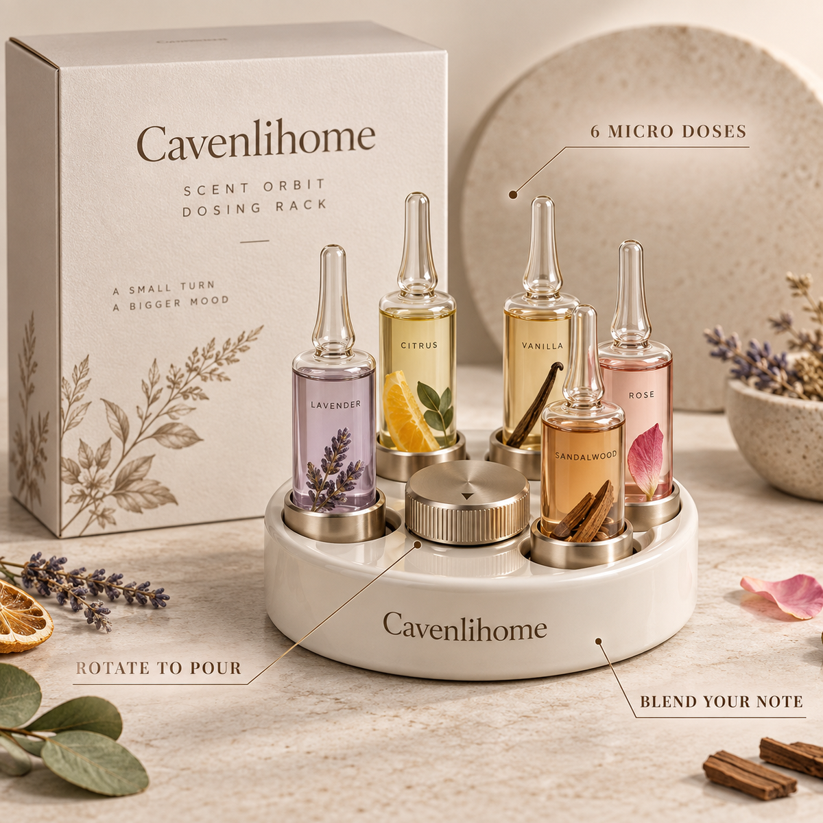 Cavenlihome™ Scent Orbit Fragrance Dosing Rack