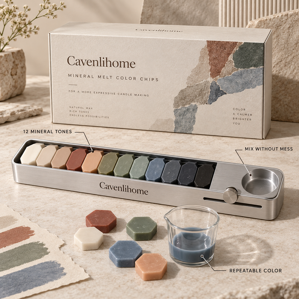 Cavenlihome™ Mineral Melt Color Chip Library