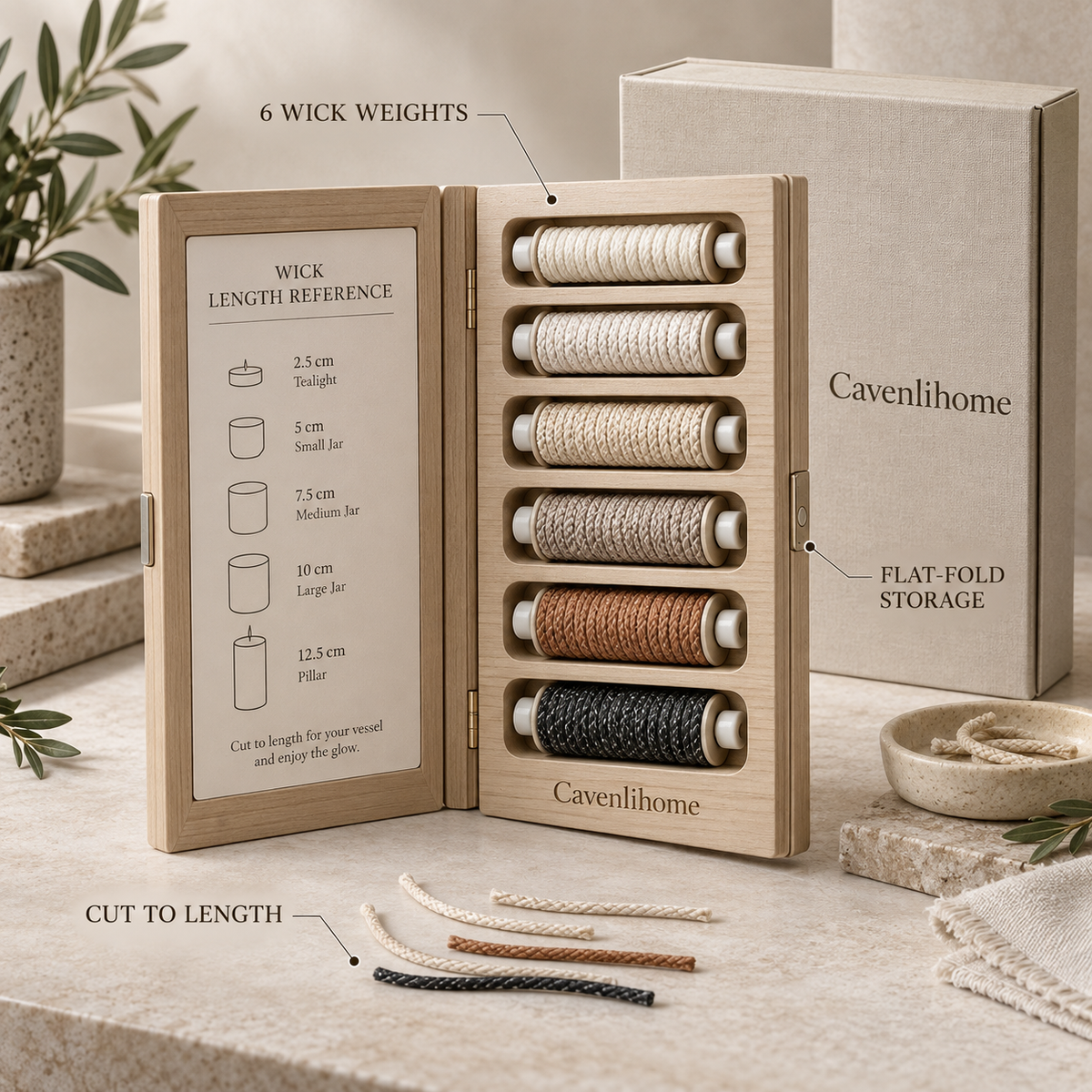 Cavenlihome™ Cotton Wick Library Board