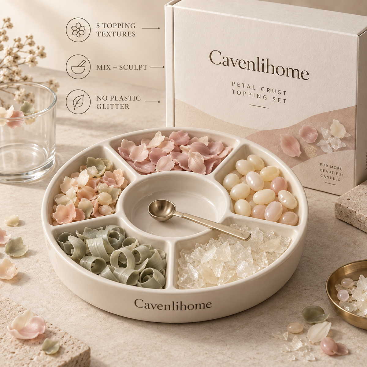 Cavenlihome™ Petal Crust Wax Topping Set