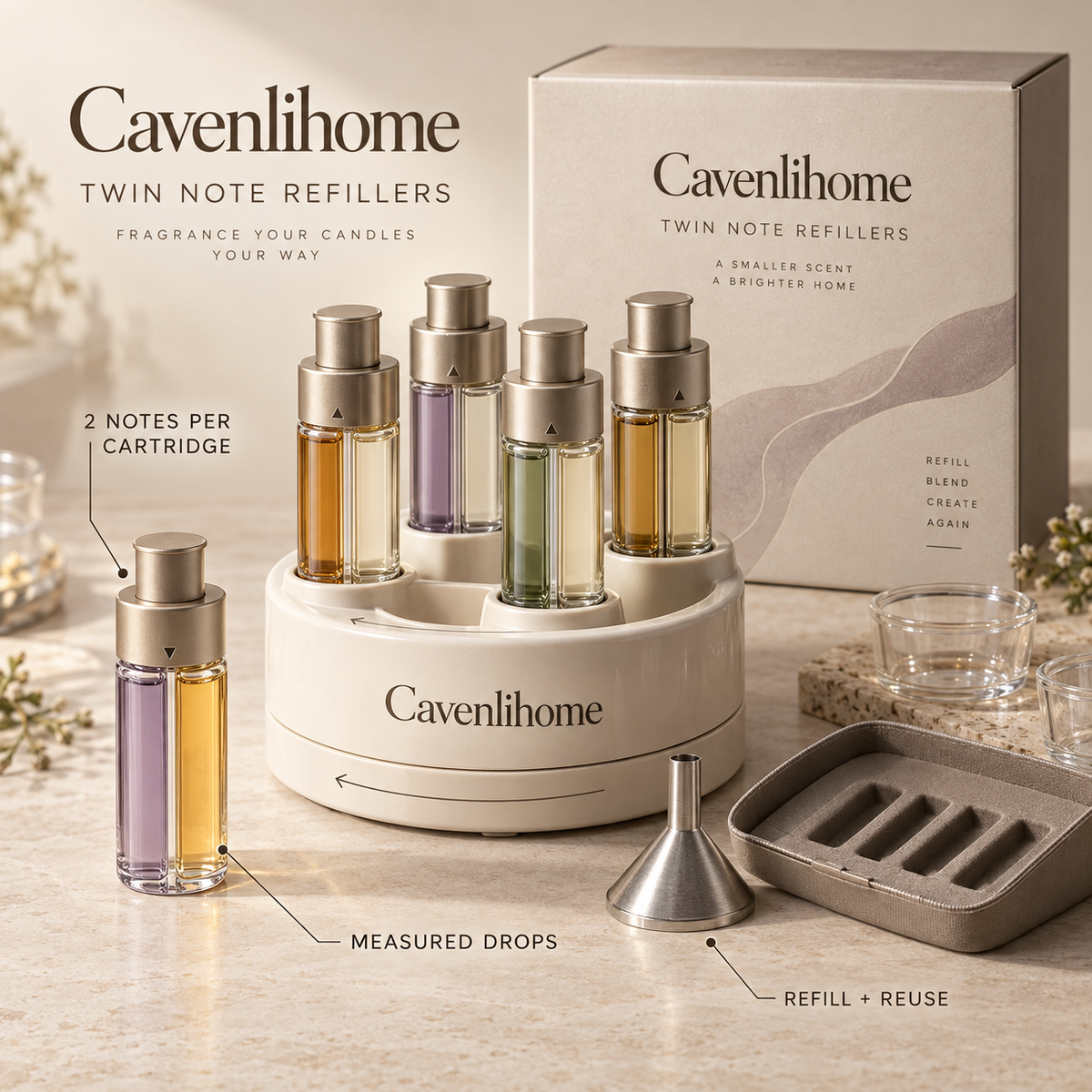Cavenlihome™ Twin Note Fragrance Refillers