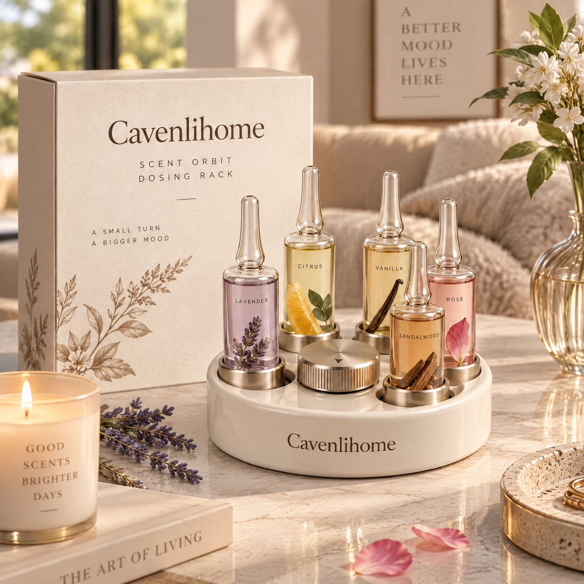 Cavenlihome™ Scent Orbit Fragrance Dosing Rack