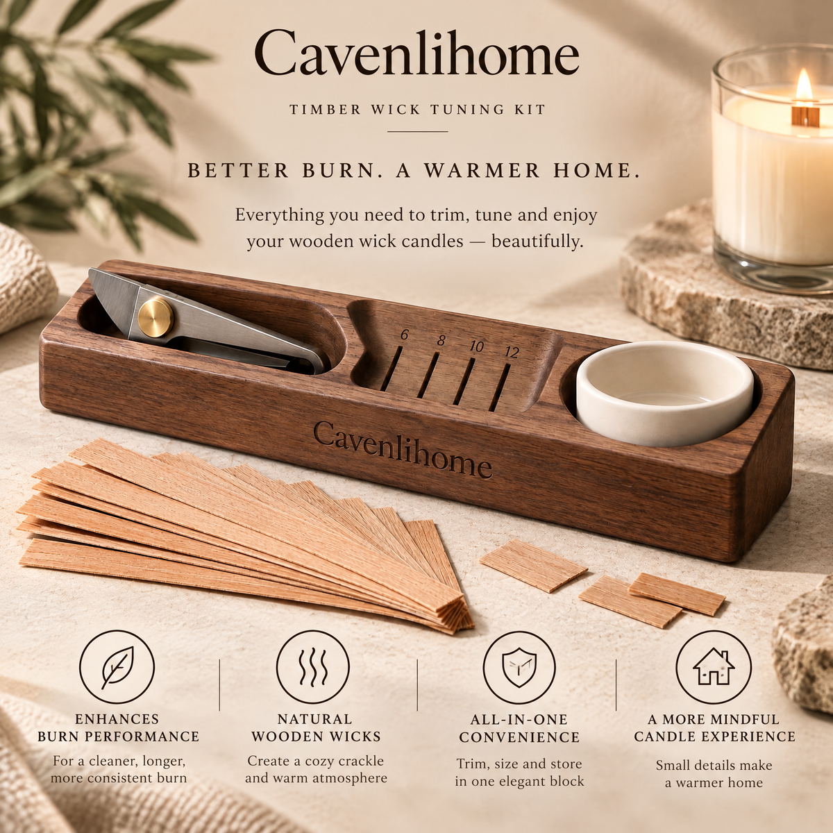 Cavenlihome™ Timber Wick Tuning Kit