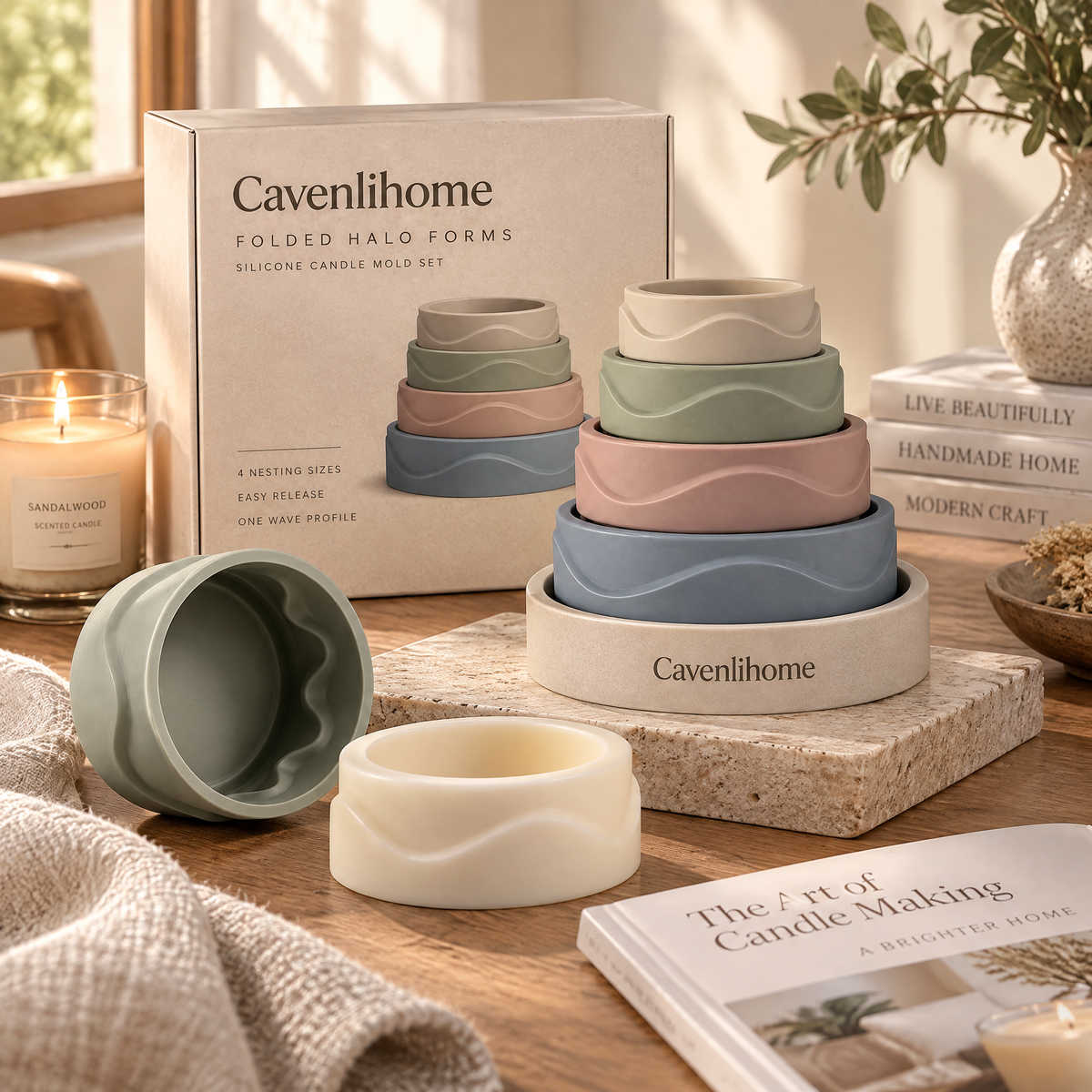 Cavenlihome™ Folded Halo Nesting Mold Set