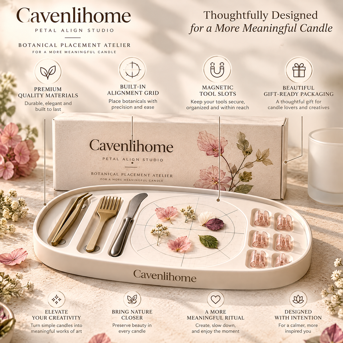 Cavenlihome™ Petal Align Botanical Placement Studio