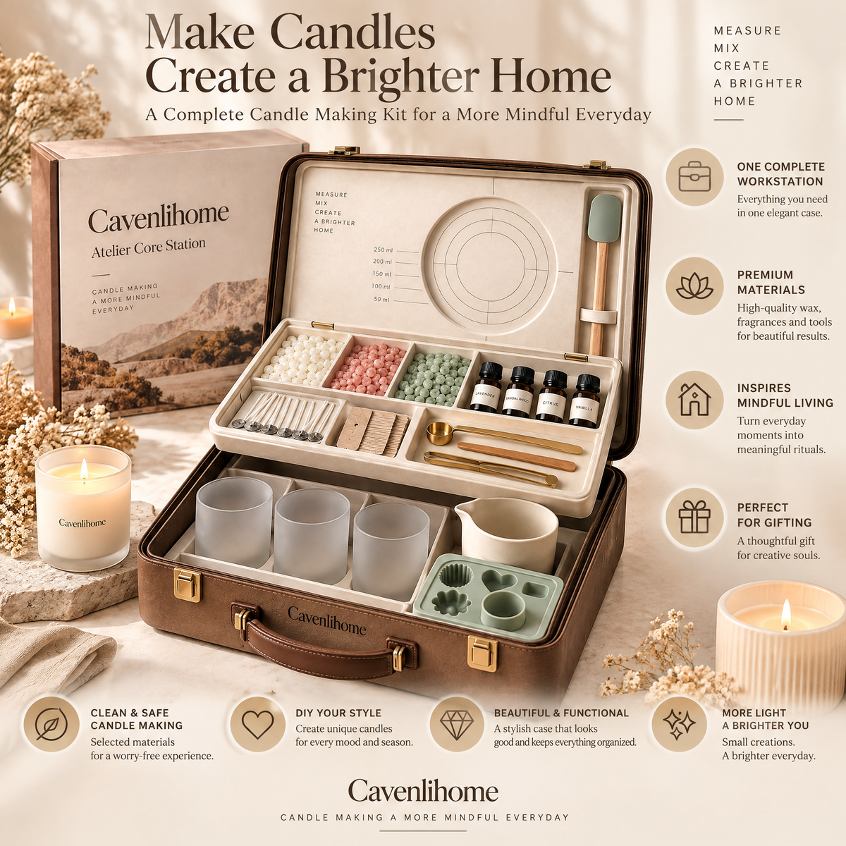 Cavenlihome™ Atelier Core Candle Making Station