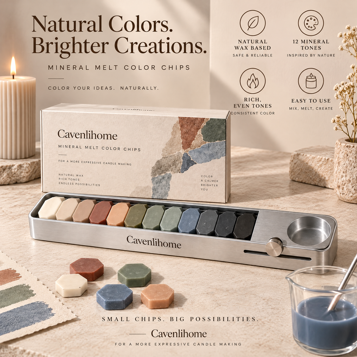 Cavenlihome™ Mineral Melt Color Chip Library